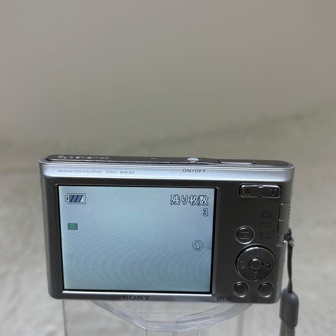 美品　SONY カメラ　DSC-W830 SDカード　シルバー　コンデジ　動作品