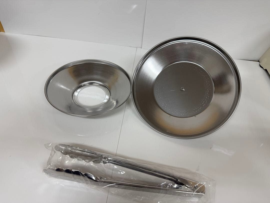 新台十能セット　台十能　ステンレス製　美品　茶道具　炭道具　箱あり