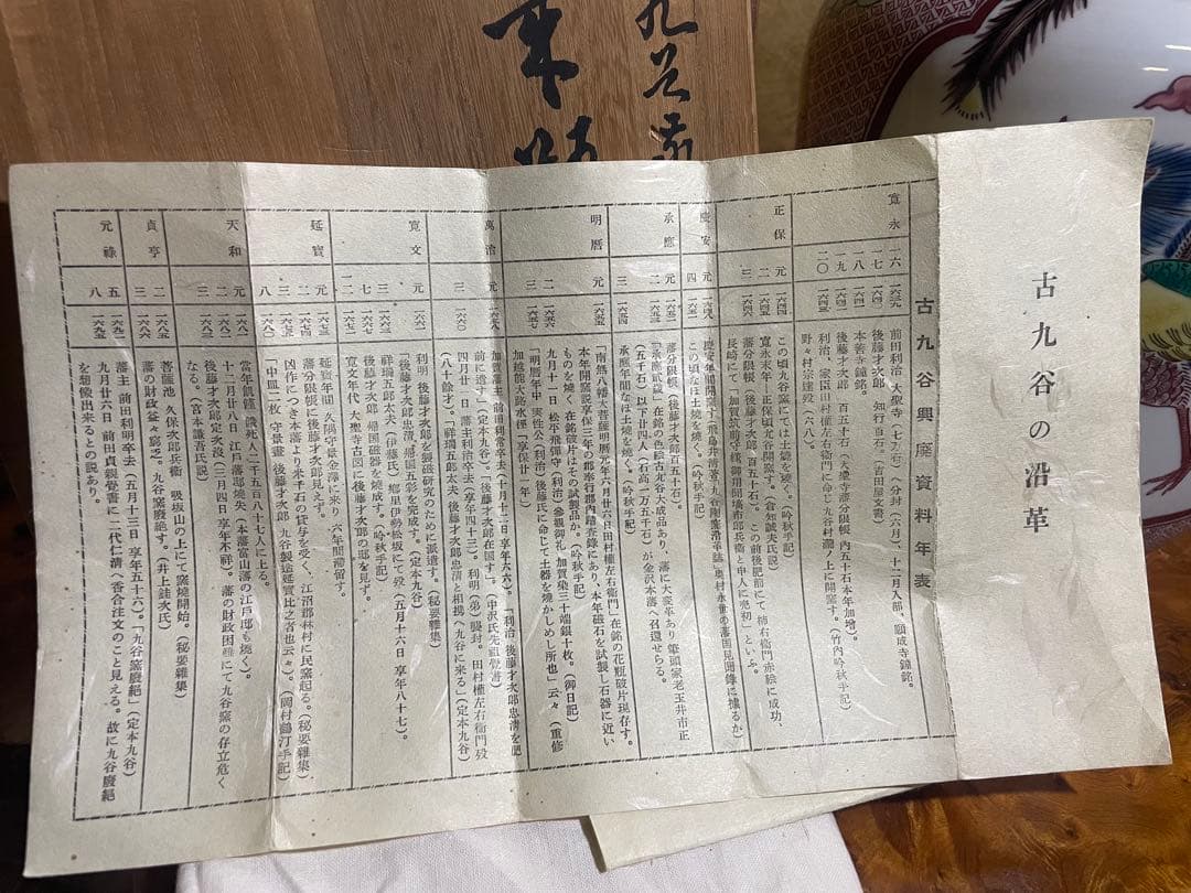 古九谷焼 二代 徳田八十吉 造 龍鳳文花瓶 柳雨軒 號　魁星　共箱　陶歴付き