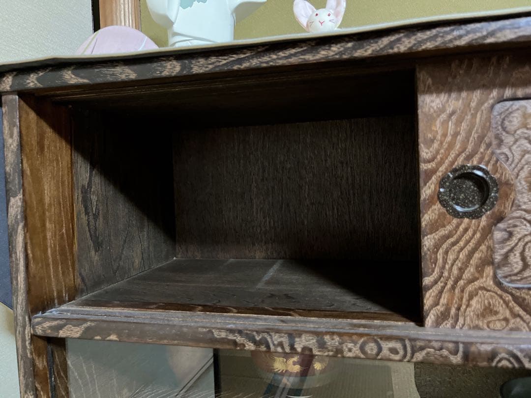 棚　【昭和レトロ】和風飾り棚　茶箪笥　古民家　古家具　アンティーク　ヴィンテージ