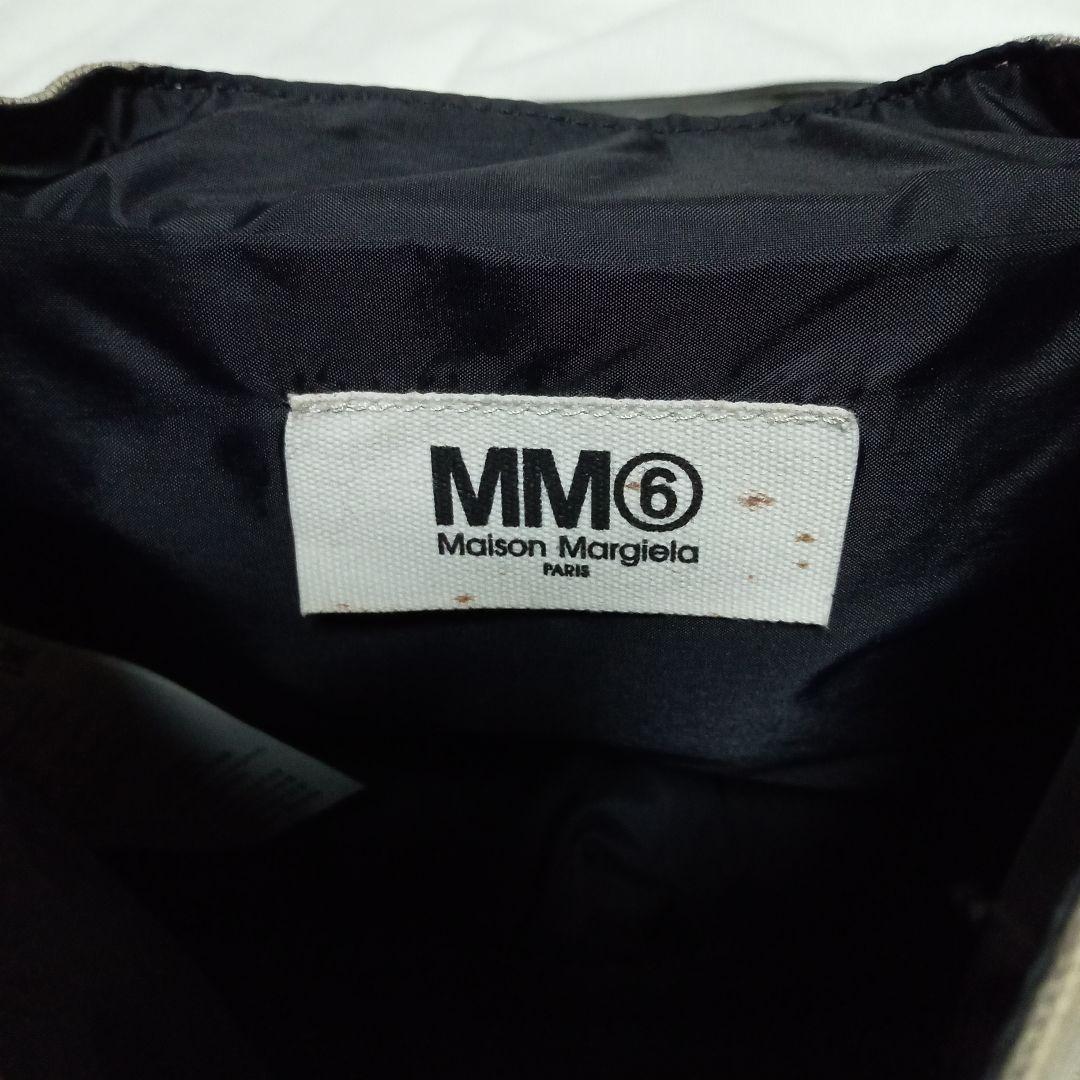 MM6 メゾンマルジェラ　ショルダーバッグ　エナメル　キャンバス　スタッズ