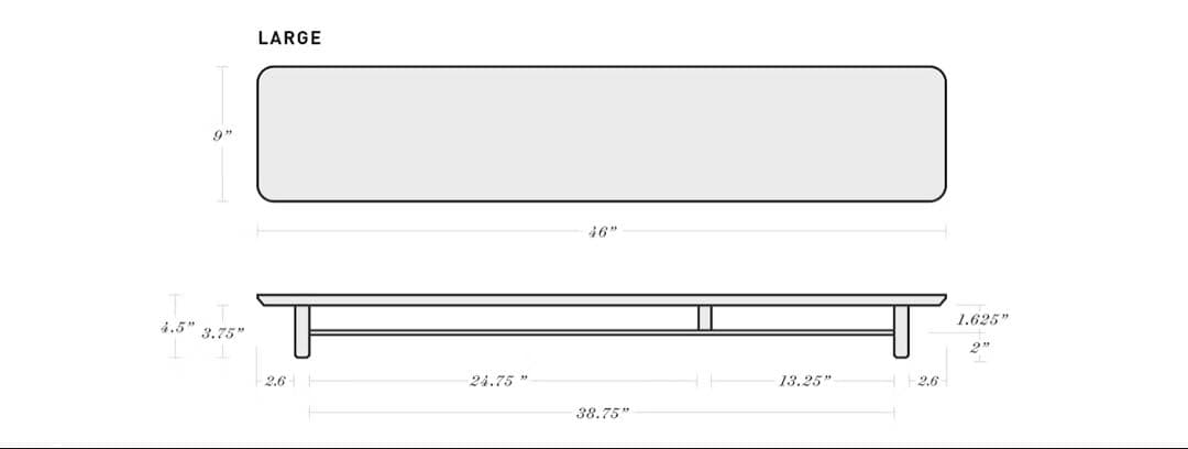 GROVEMADE デスクシェルフ　Lサイズ ホワイト