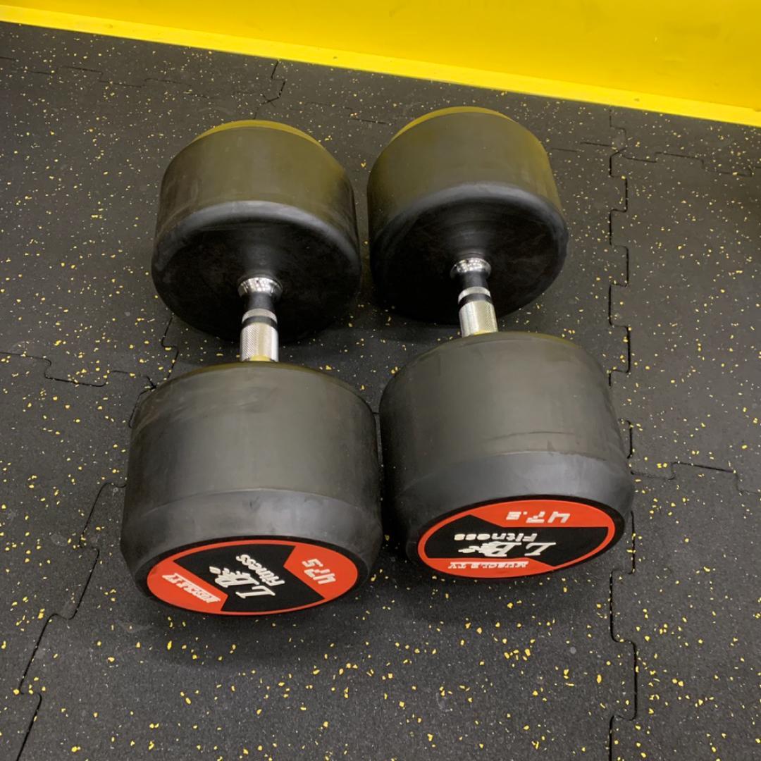 【30％OFF】ラバーダンベル 丸型 47.5kg×2個セット（計95kg）