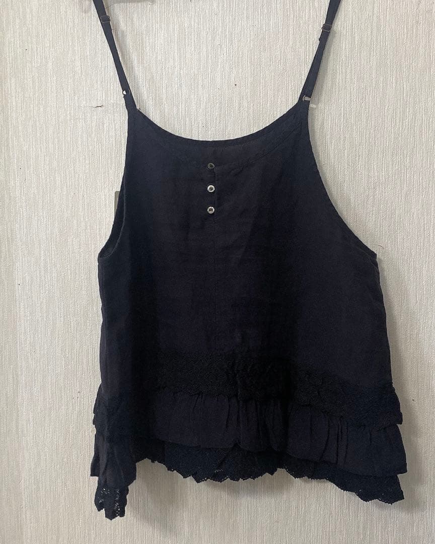 6/1まで専用 2025SS新品未使用ネストローブリネンレースヘムキャミソール