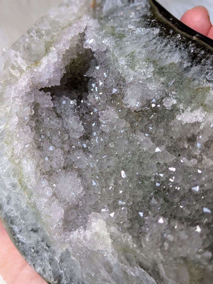 希少　♡グリーンアメジスト♡　お花ドーム　瑪瑙