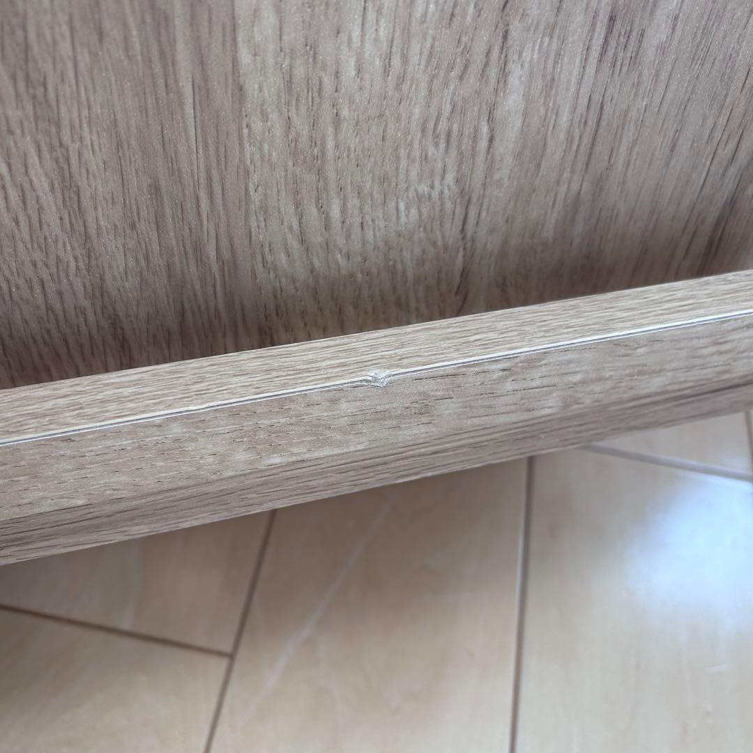 ベルメゾン　キャビネット 飾れる斜め本棚 ナチュラル　幅90 書棚　北欧