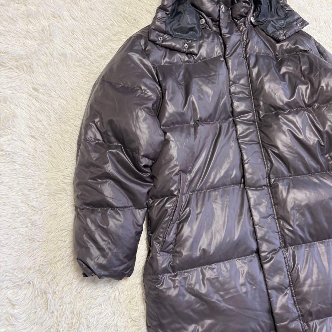 【デサント】美品 ベンチコート ダウン ブラウン Lサイズ メンズ