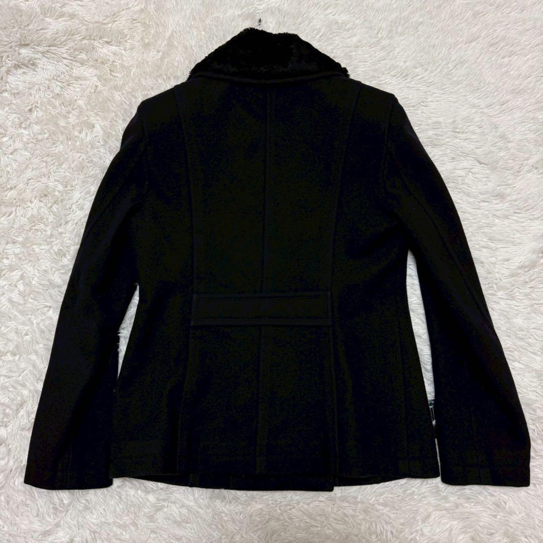 極美品/アンゴラ✨バーバリーロンドン ピーコート ノバチェック ファー 2way