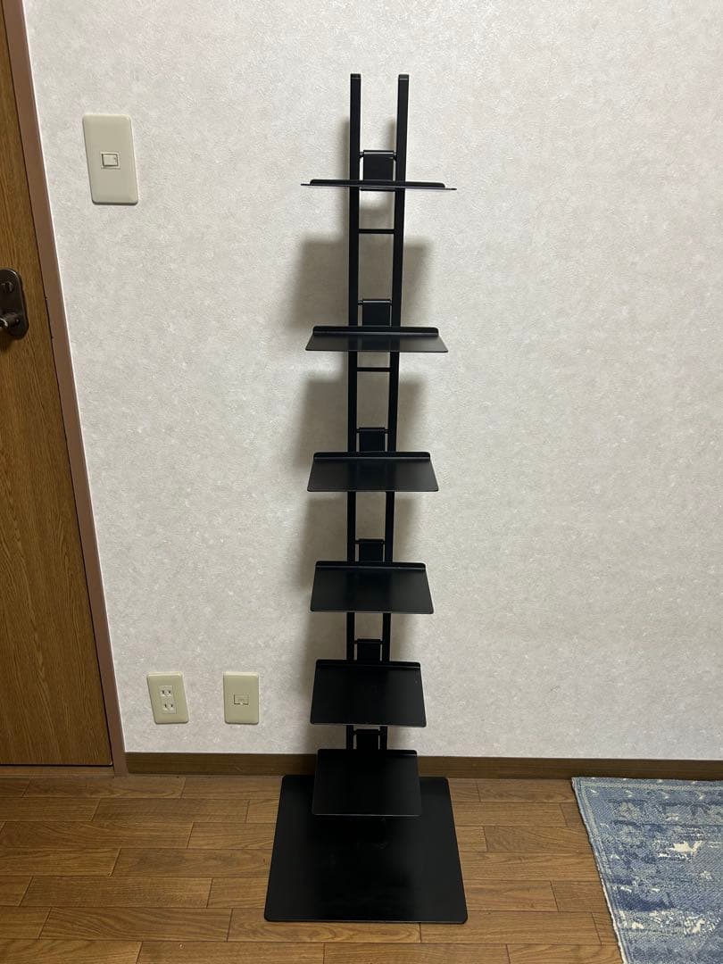 ルネセイコウ タワーシェルフ ブラック 6段