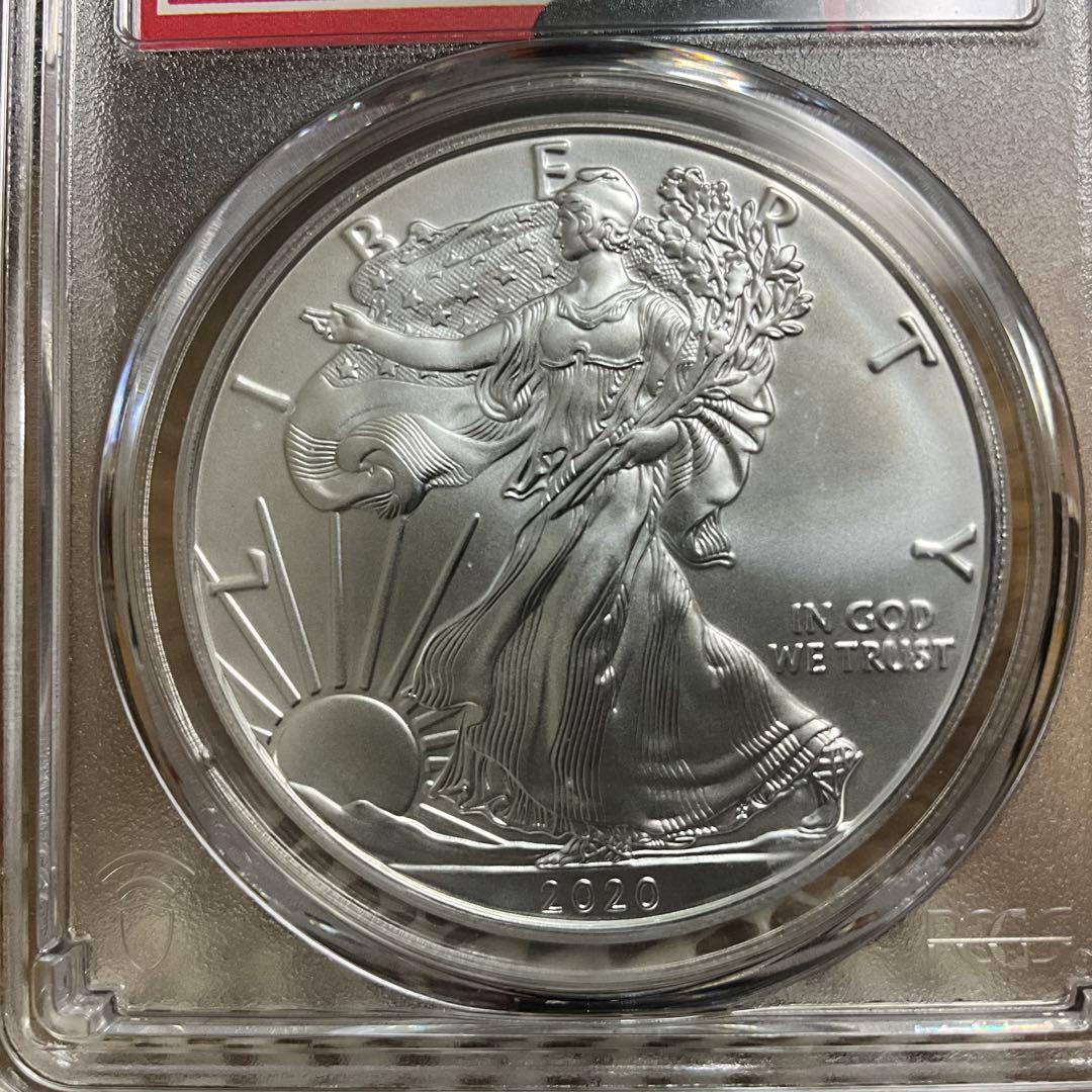 【新品】イーグル銀貨 Eagleトランプ大統領 2020 PCGS MS70
