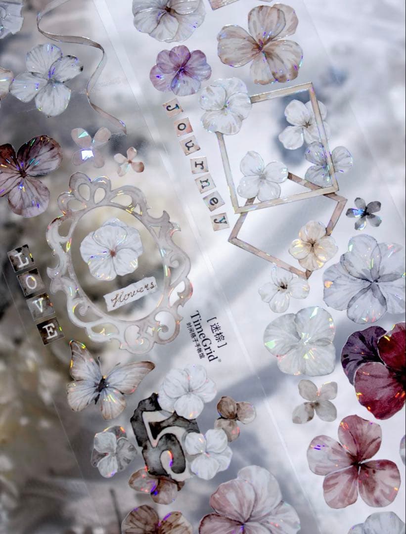 时间格子《迷棕》海外マスキングテープ　マステ 【2389】