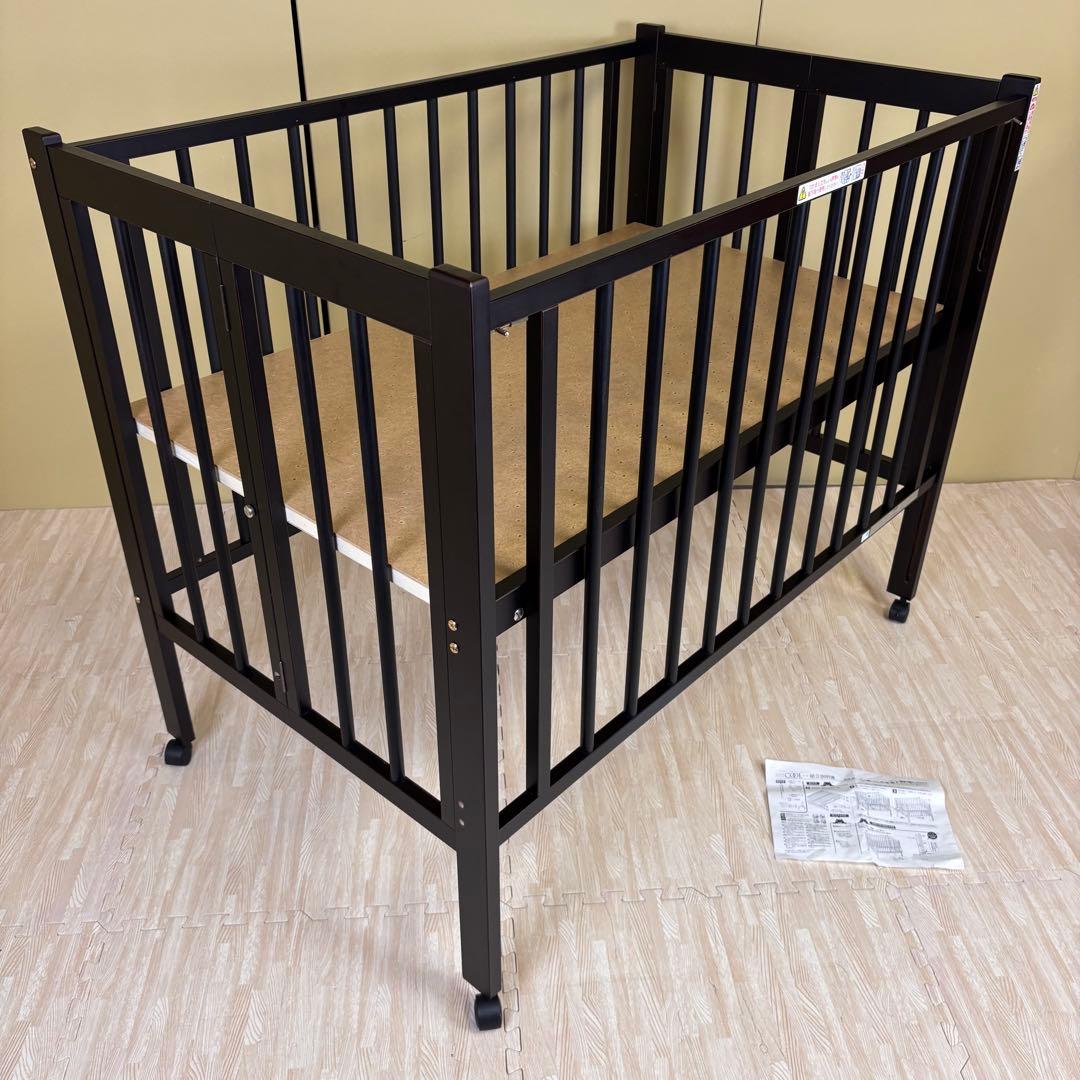 除菌清掃済　日本製　スリーピー　折畳　ワンタッチハイベッド　クール　濃いブラウン