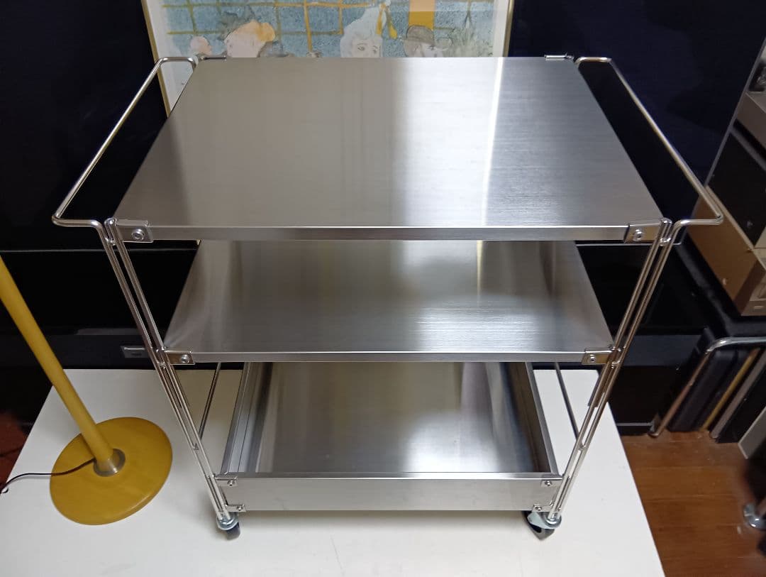 無印良品 ステンレスユニットシェルフワゴンセット キャスター付