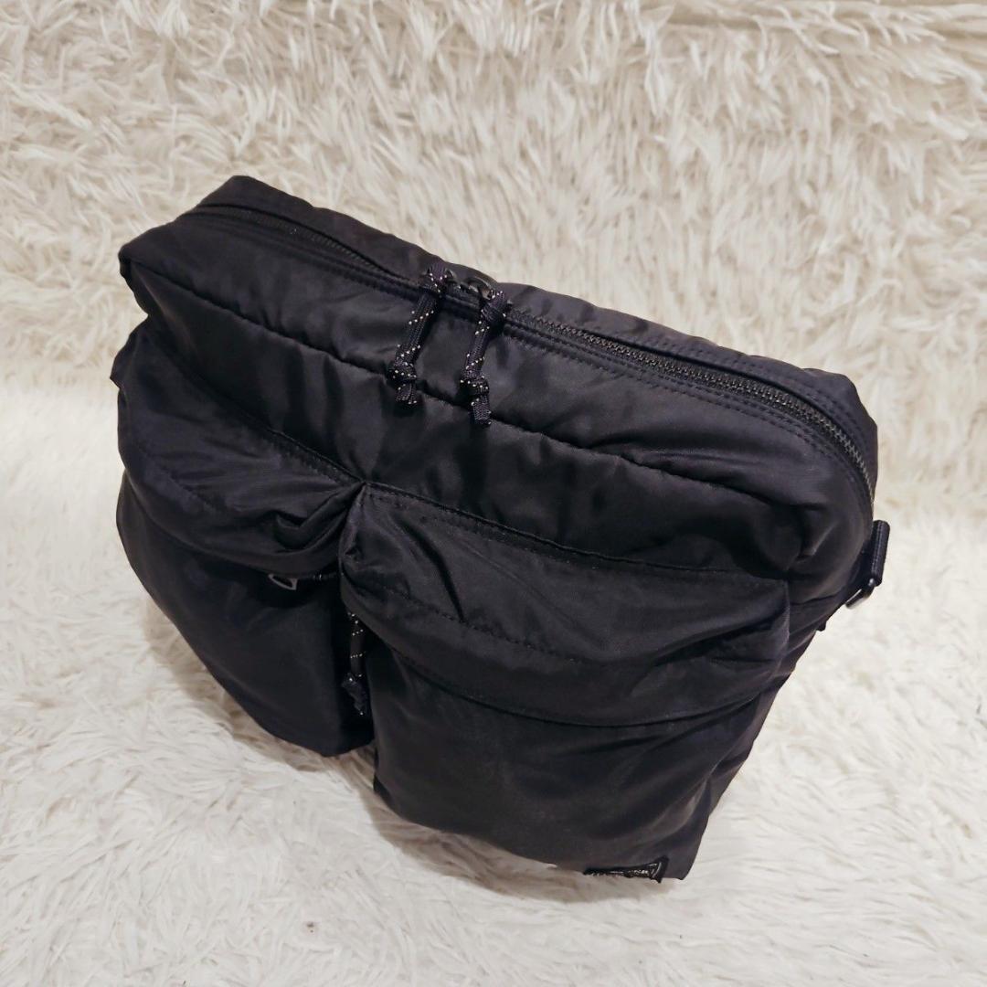 美品 PORTER FORCE ショルダーバッグ 斜め掛け クロスボディ 黒