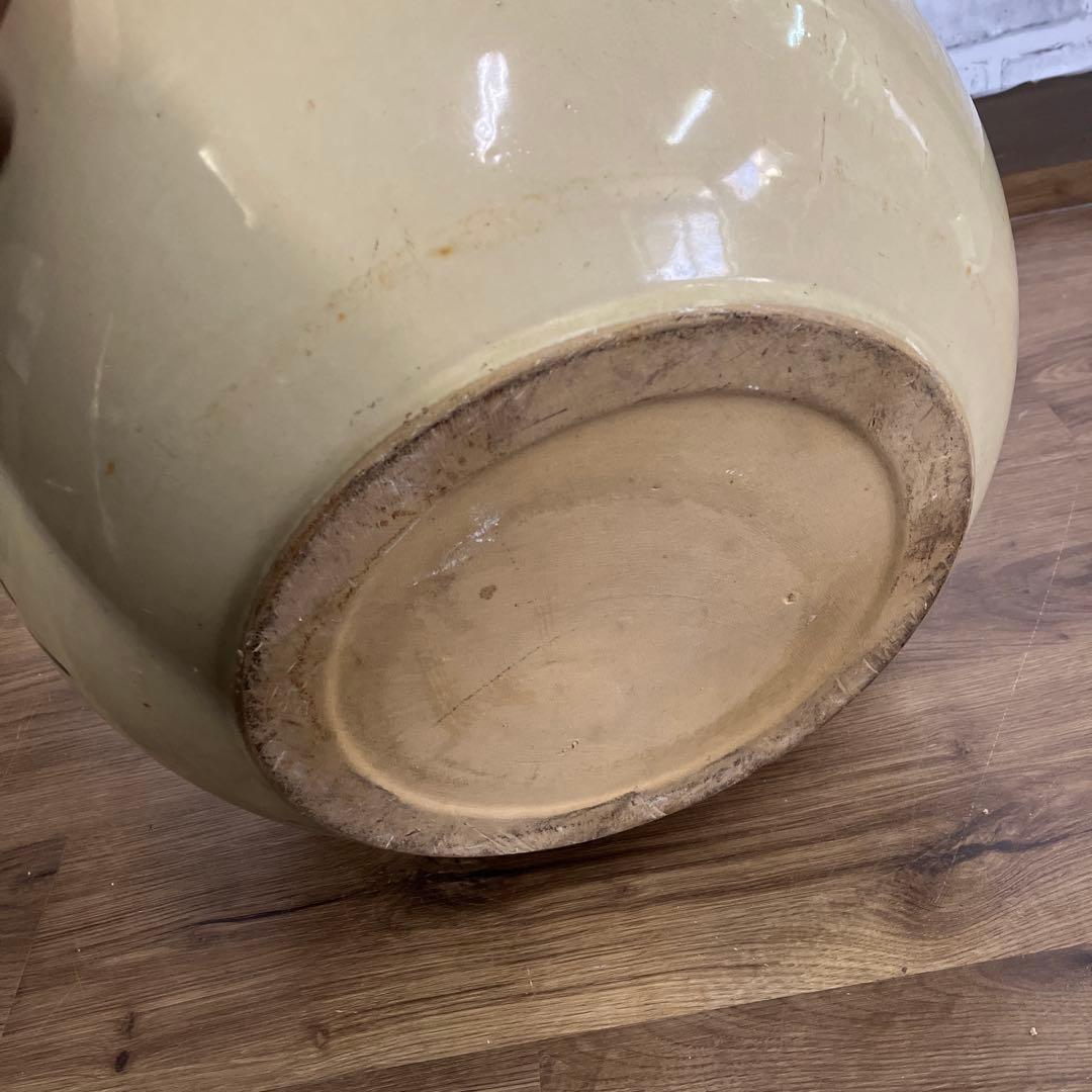 C-5 昭和レトロ アンティーク 陶器製 大型ボウル 火鉢 水鉢 睡蓮鉢