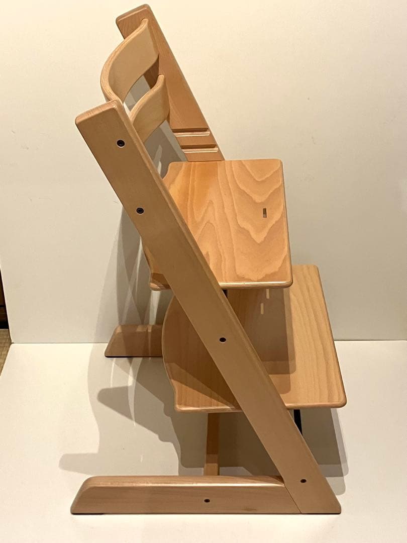 【美品】新型 ストッケ トリップトラップ ナチュラル シリアルナンバー4 ①