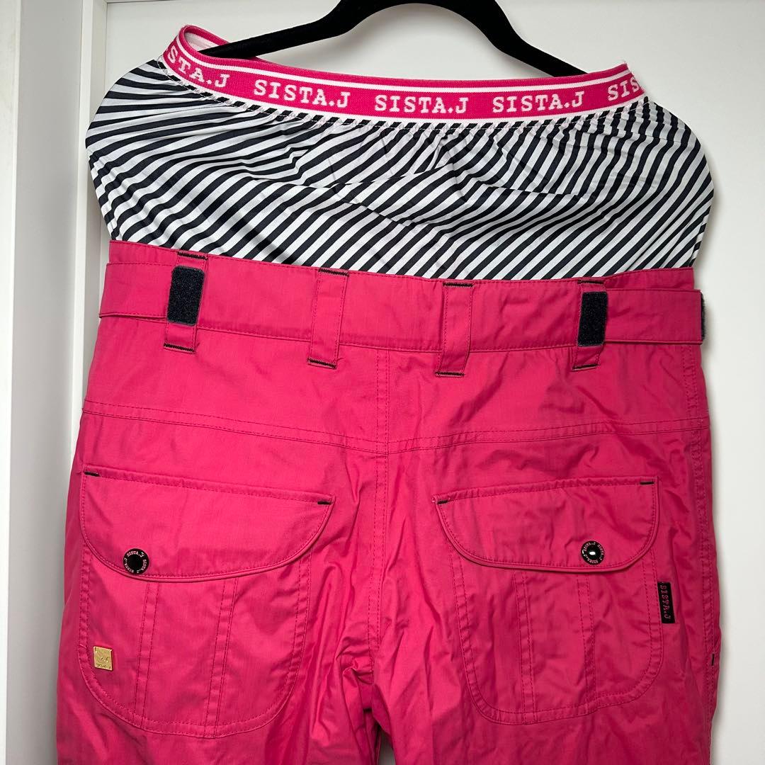 美品☆人気 sista.J スノーボードウェア 上下セット 花柄 総柄 スノボー