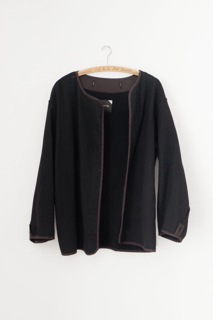 21AW ATON ショートモッズコート チャコールグレー サイズ2