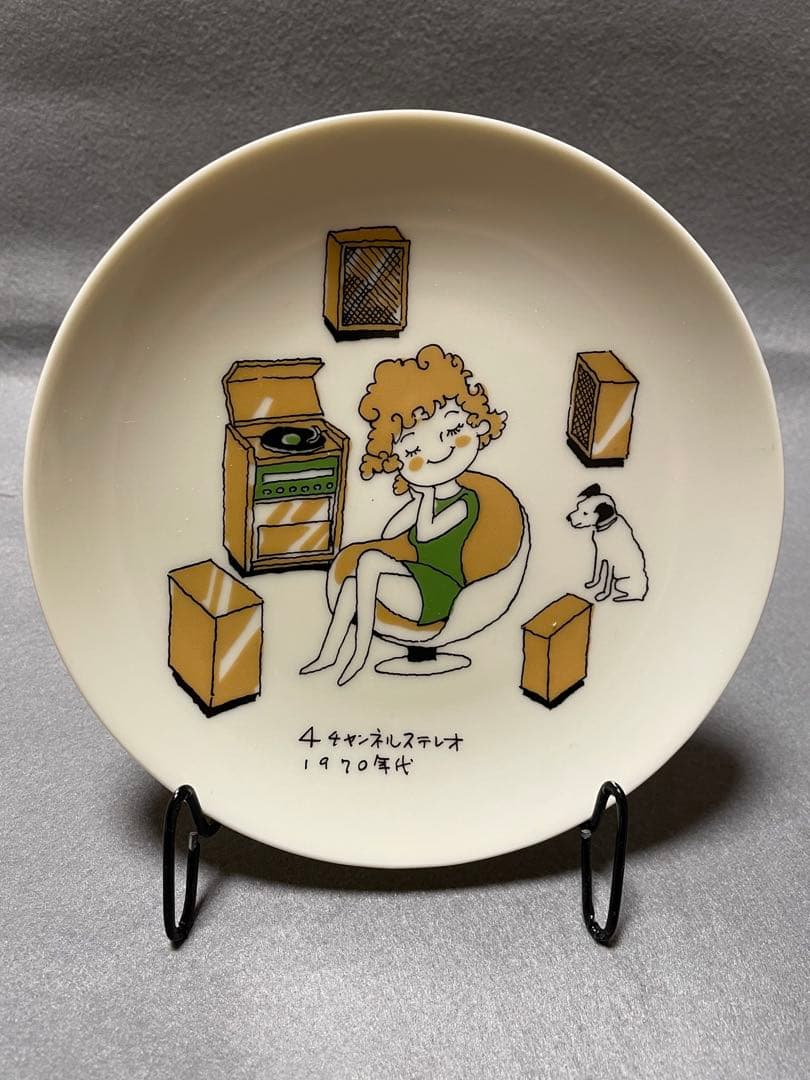 非売品　ビクターローン　絵皿5枚セット 陶器清水焼　昭和レトロ VICTOR