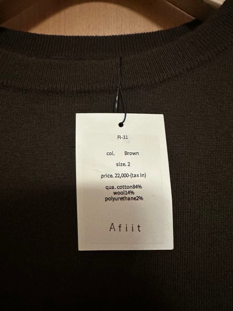 トップス afiit COTTON CASHMERE KNIT