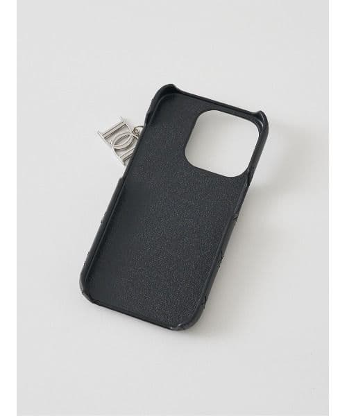 Darich キルティングビジューDDチャームiPhoneケース　14Pro　黒