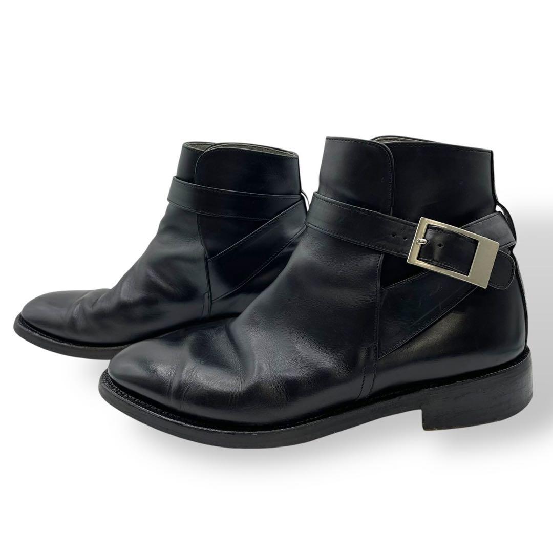 極美品　名品　バーバリー　ジョッパーブーツ　ショート　レザー　黒　25.5cm