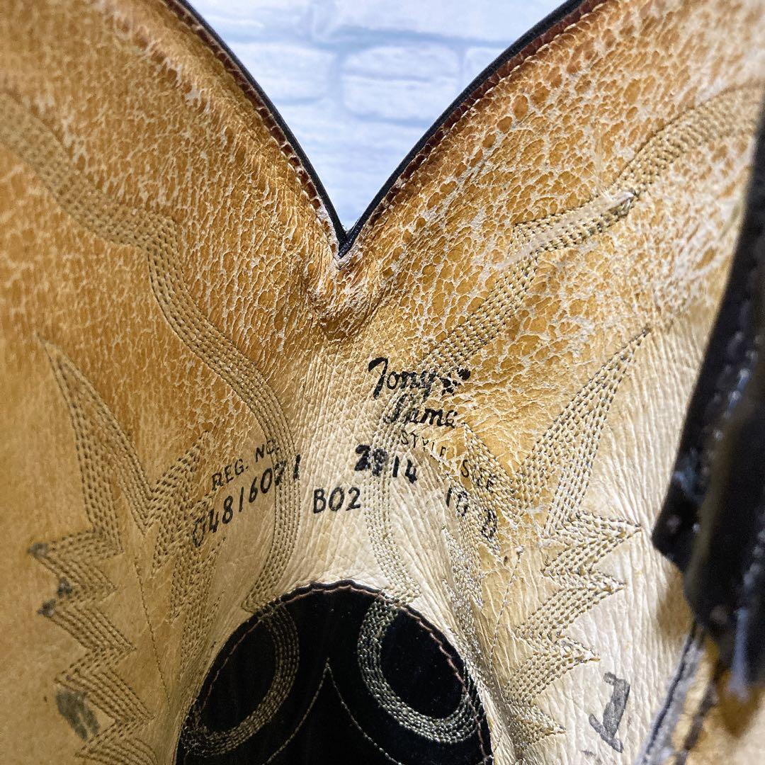 トニーラマ ウエスタンブーツ カウボーイ 10D 本革 USA ブラック 黒