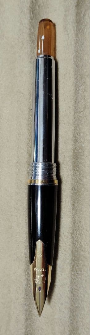 希少 パイロット万年筆 エリート シルバーン 格子 細字 (初期型/吸入式)