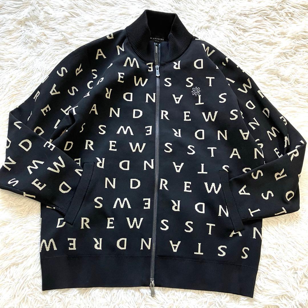 St ANDREWS 14Gロゴジャガードフルジップニット 2025秋冬 ゴルフ
