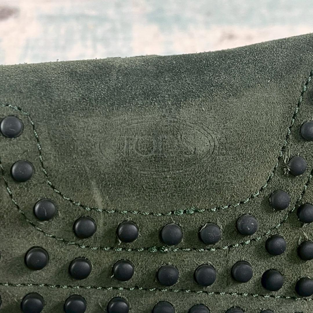 美品 TOD'S ドライビングシューズ スウェード モスグリーン