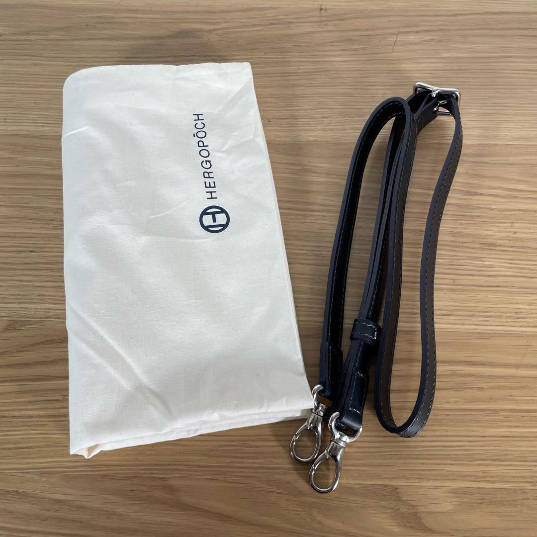 エルゴポック　ビジネスバッグ　ブリーフケース　レザー　ネイビー