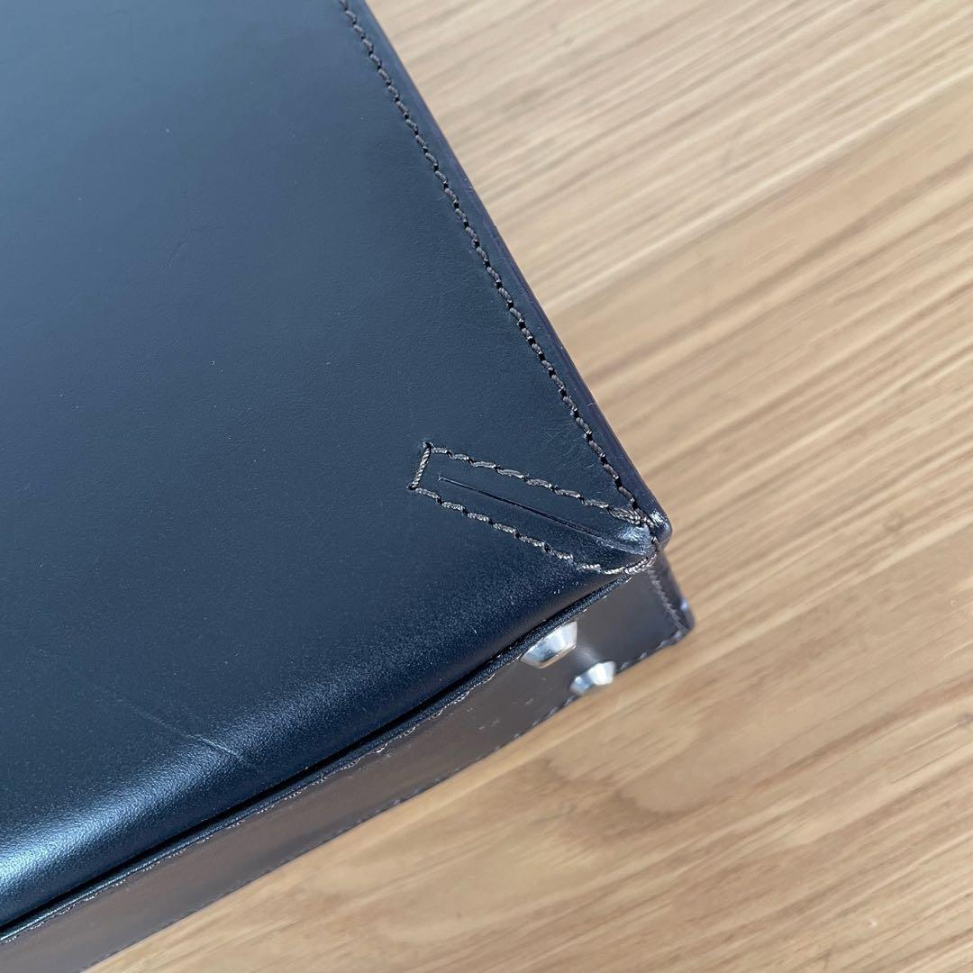 エルゴポック　ビジネスバッグ　ブリーフケース　レザー　ネイビー