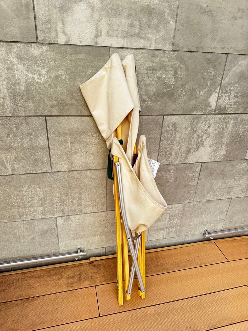 スノーピーク　折りたたみ式ホワイトキャンバスチェア