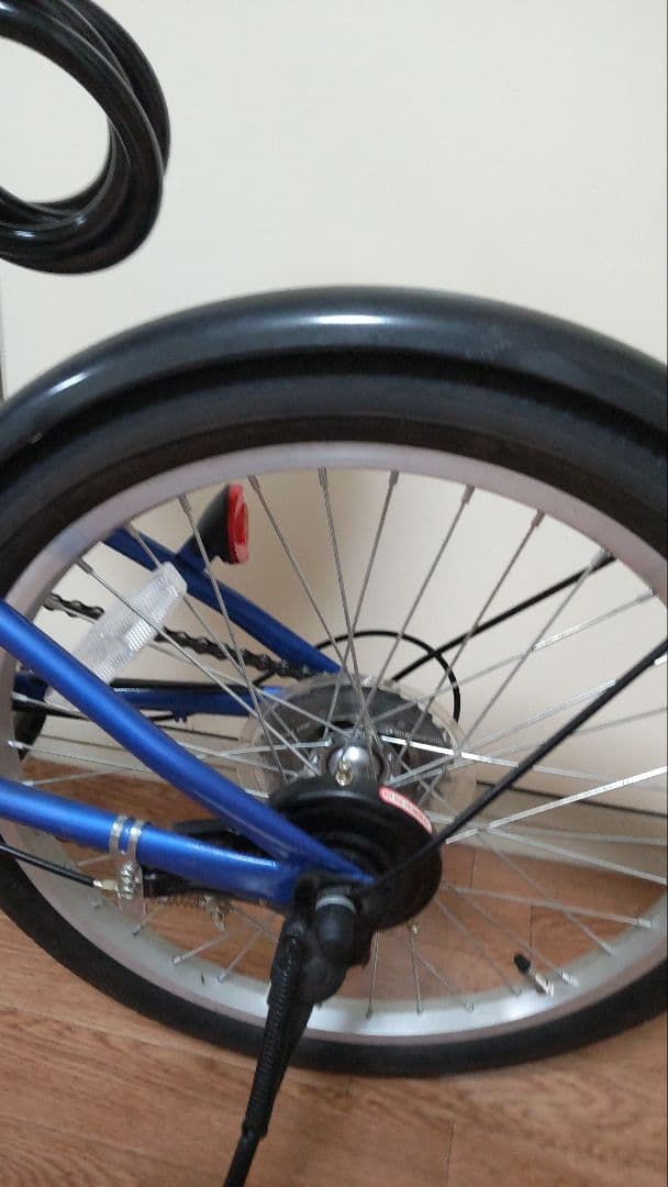 CAPTAIN STAG 折り畳み自転車 青色 前バスケット付 引取限定 愛知県