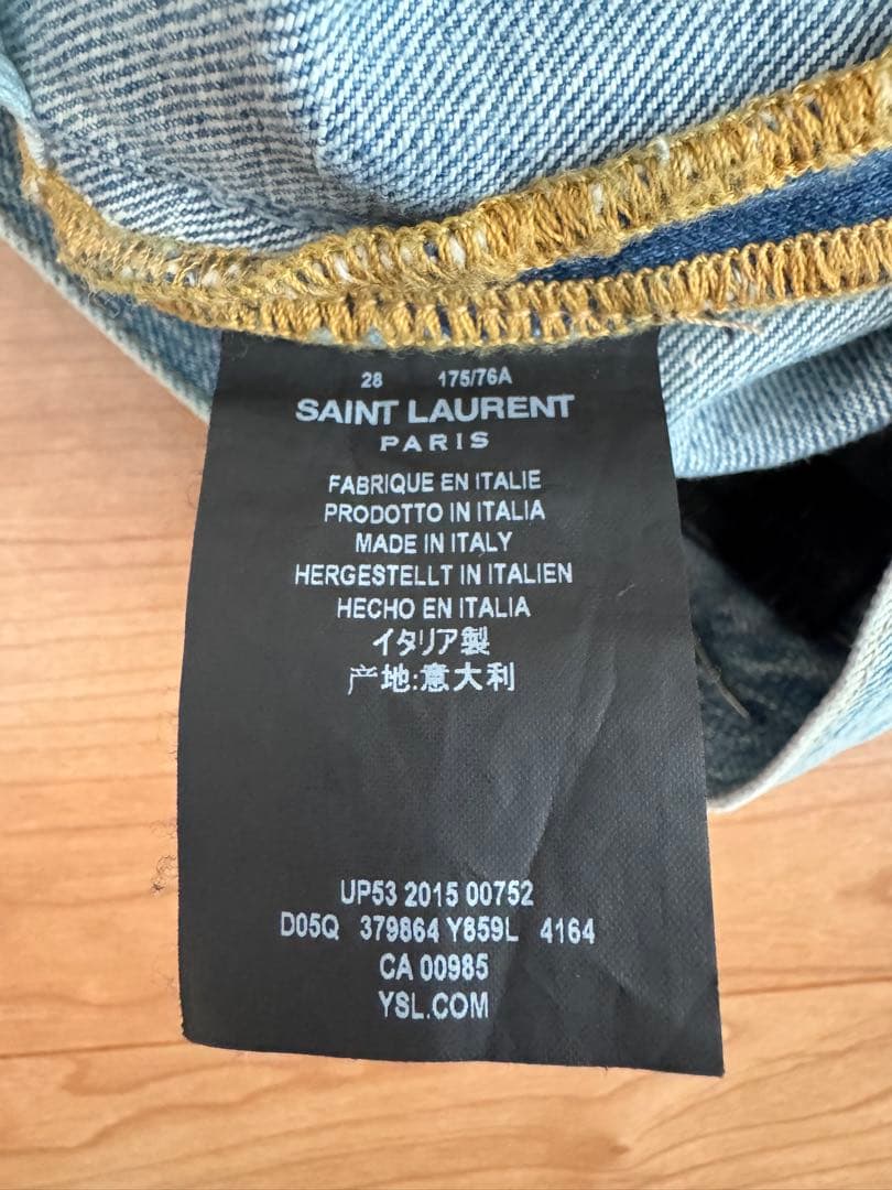 J*W様 SAINT LAURENT デニムD02 M/SK LM size 2