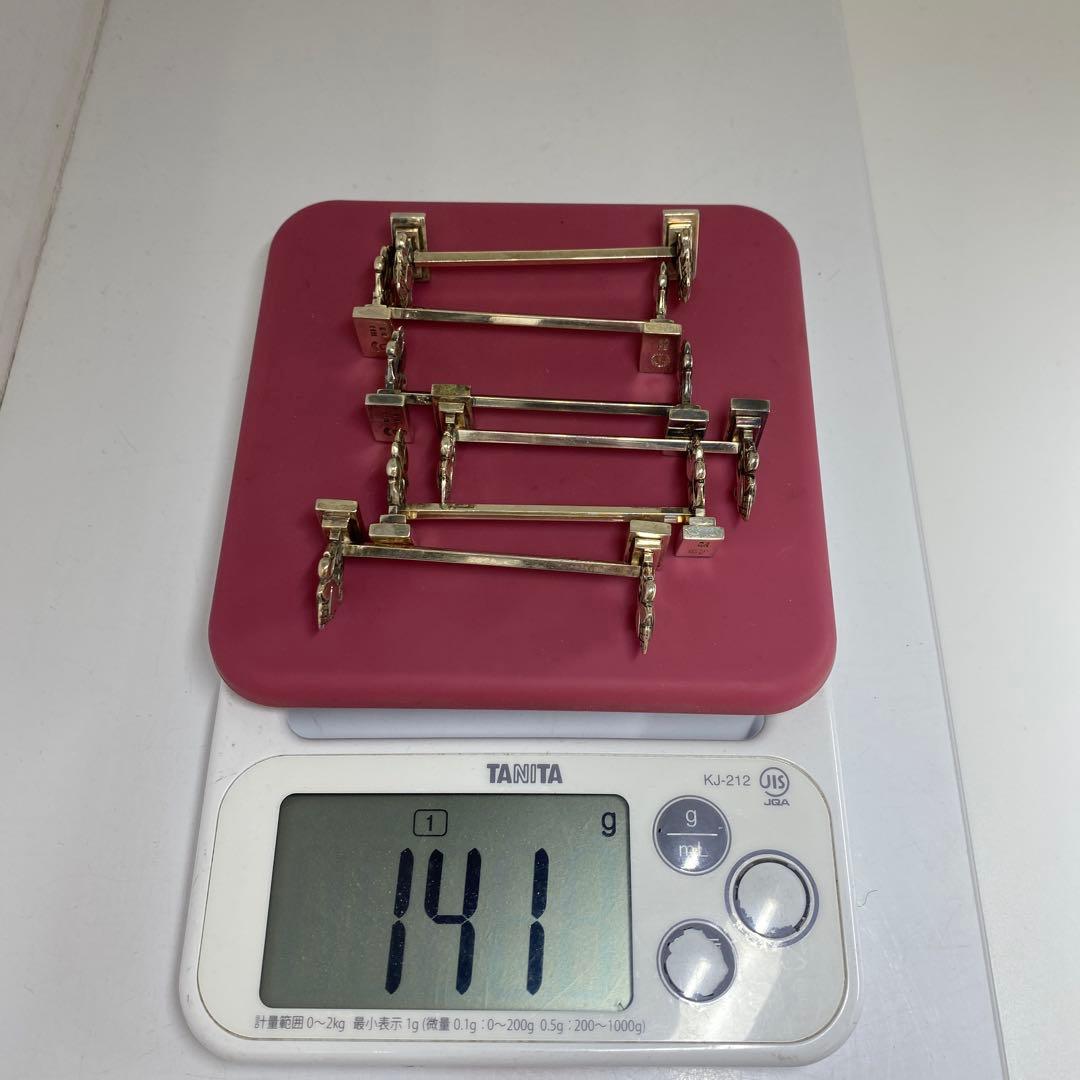 ジョージジェンセン激レア品　ナイフレスト6客SV925 袋付　141g