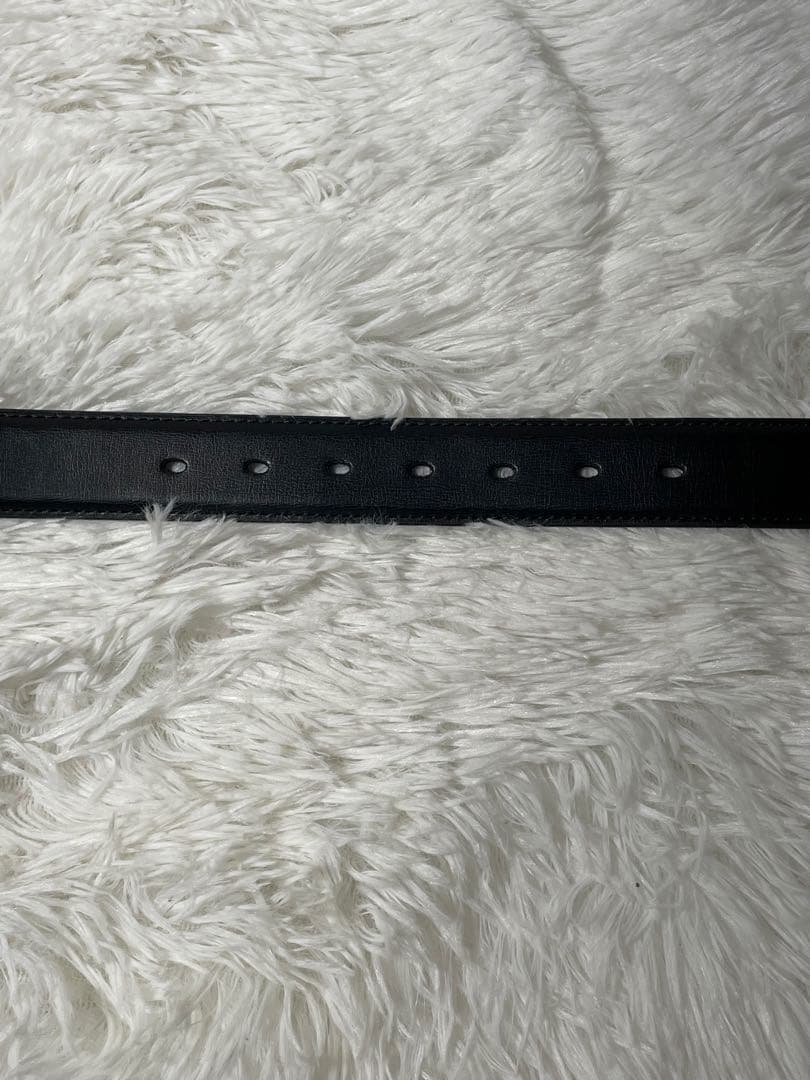 美品　CELINE セリーヌ 馬車 バックル レザーベルト 黒 イタリア製