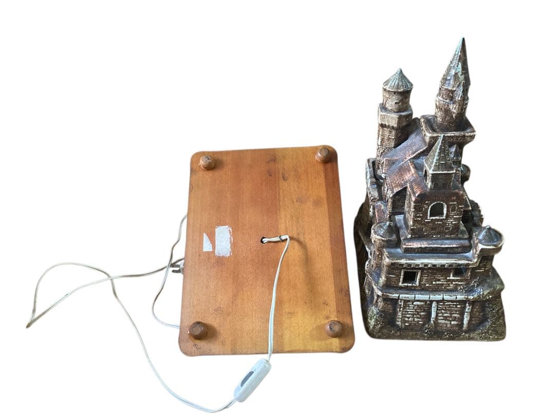 アンティーク⭐︎ライト付き城の陶器、お城、置き物、お洒落