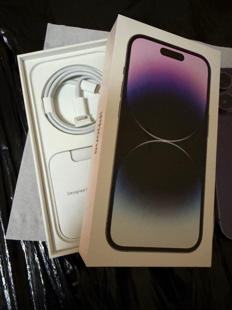 iPhone14pro 128GB紫　正規バッテリー100%