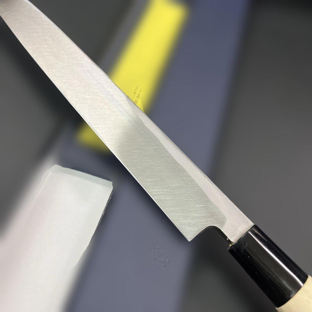 ★新品送料込★源正房はがね鍛造刺身包丁240mm右片刃裏押し加工化粧箱入