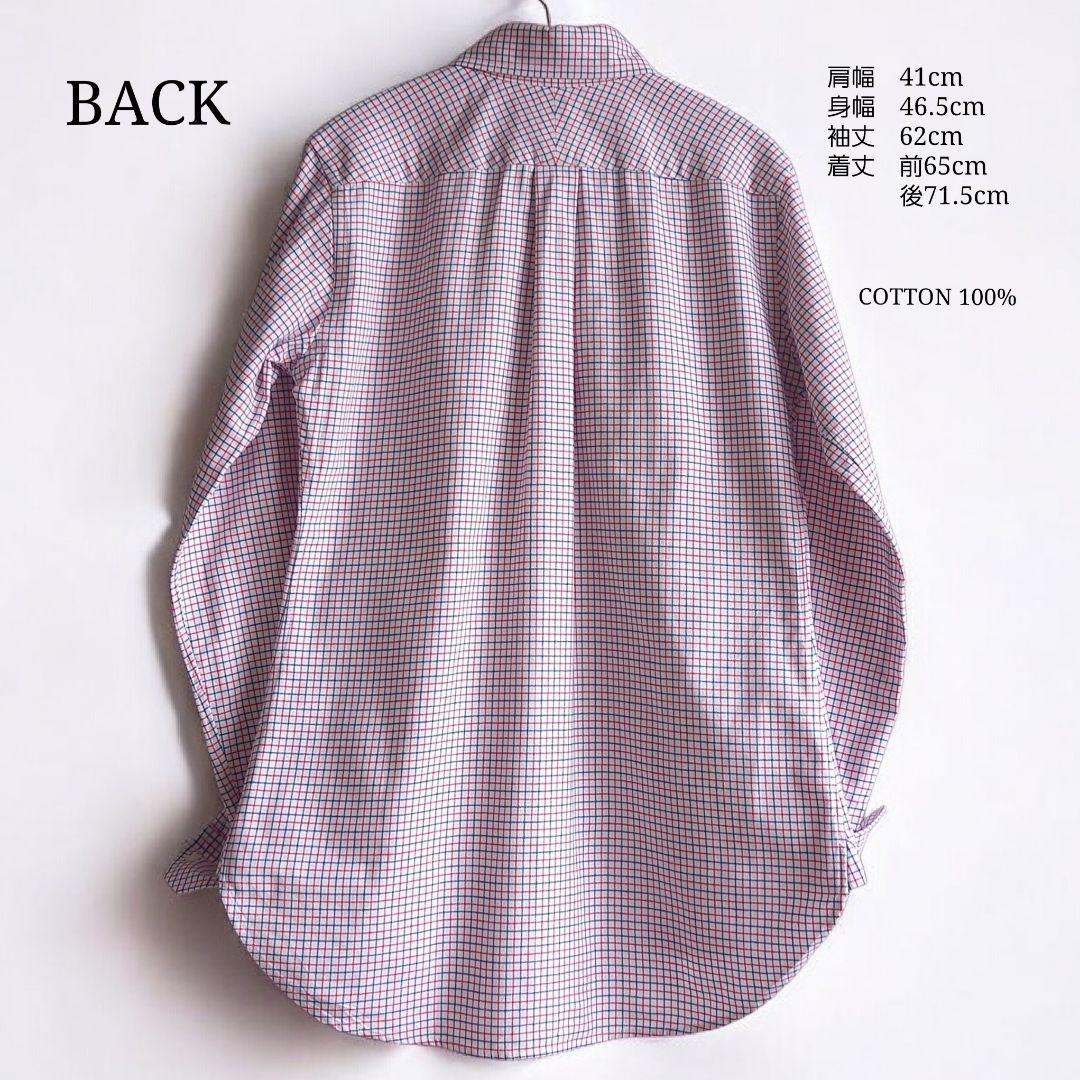 極美品　マディソンブルー　ボタンダウンチェックシャツ　02M　綿100%　B刺繍