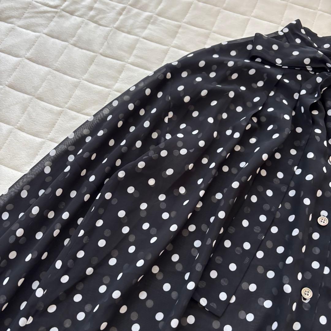 2025.新品！HELIOPOLEエリオポール　ドットボウタイブラウス