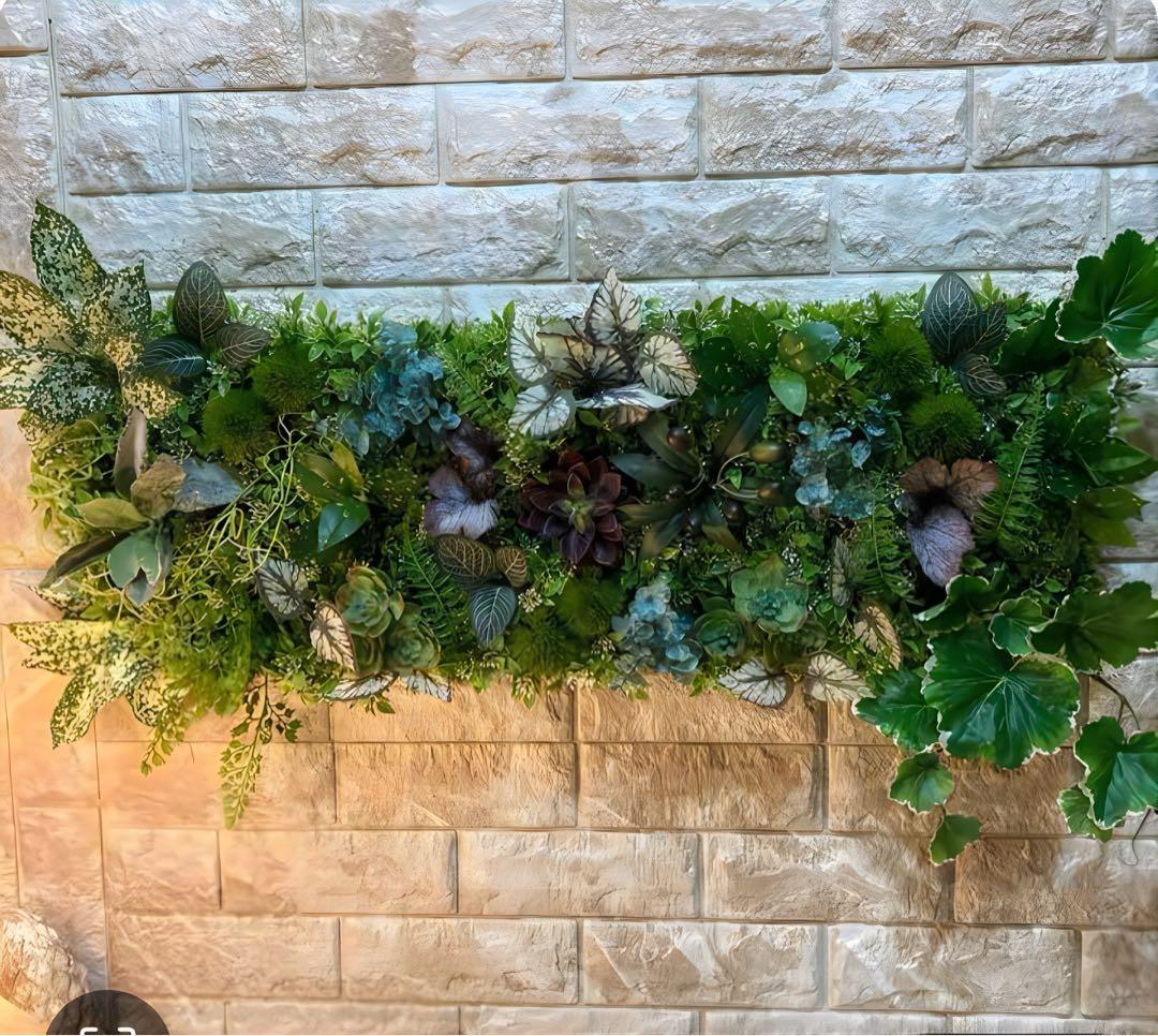 光触媒　人工観葉植物　ウォールグリーン　フェイクグリーン　壁掛けオーダー集444