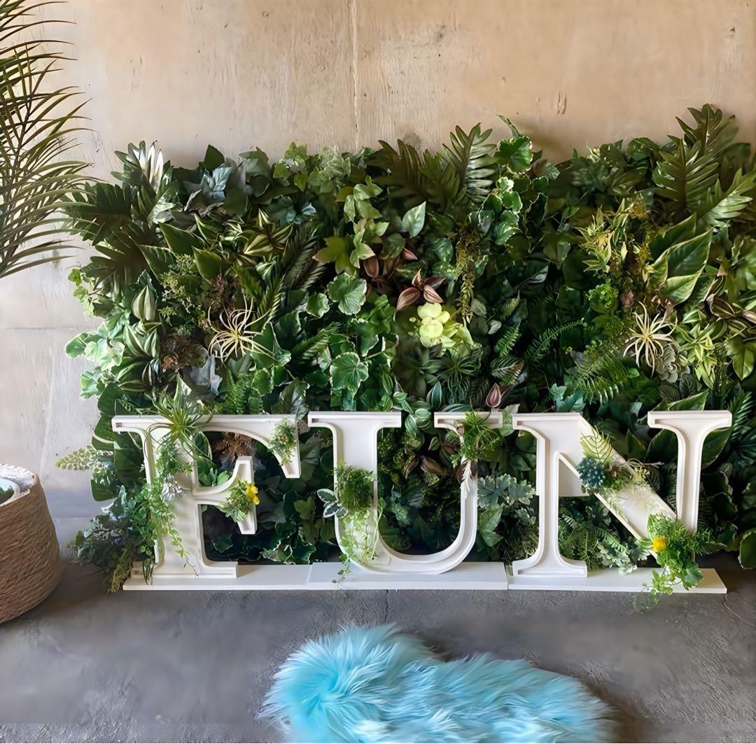 光触媒　人工観葉植物　ウォールグリーン　フェイクグリーン　壁掛けオーダー集444