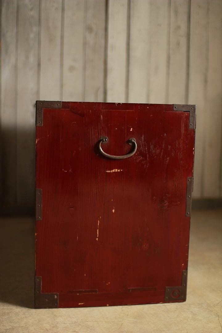 綺麗な巾着金具庄内箪笥　2段　タンス　収納　古家具　古民家　時代家具