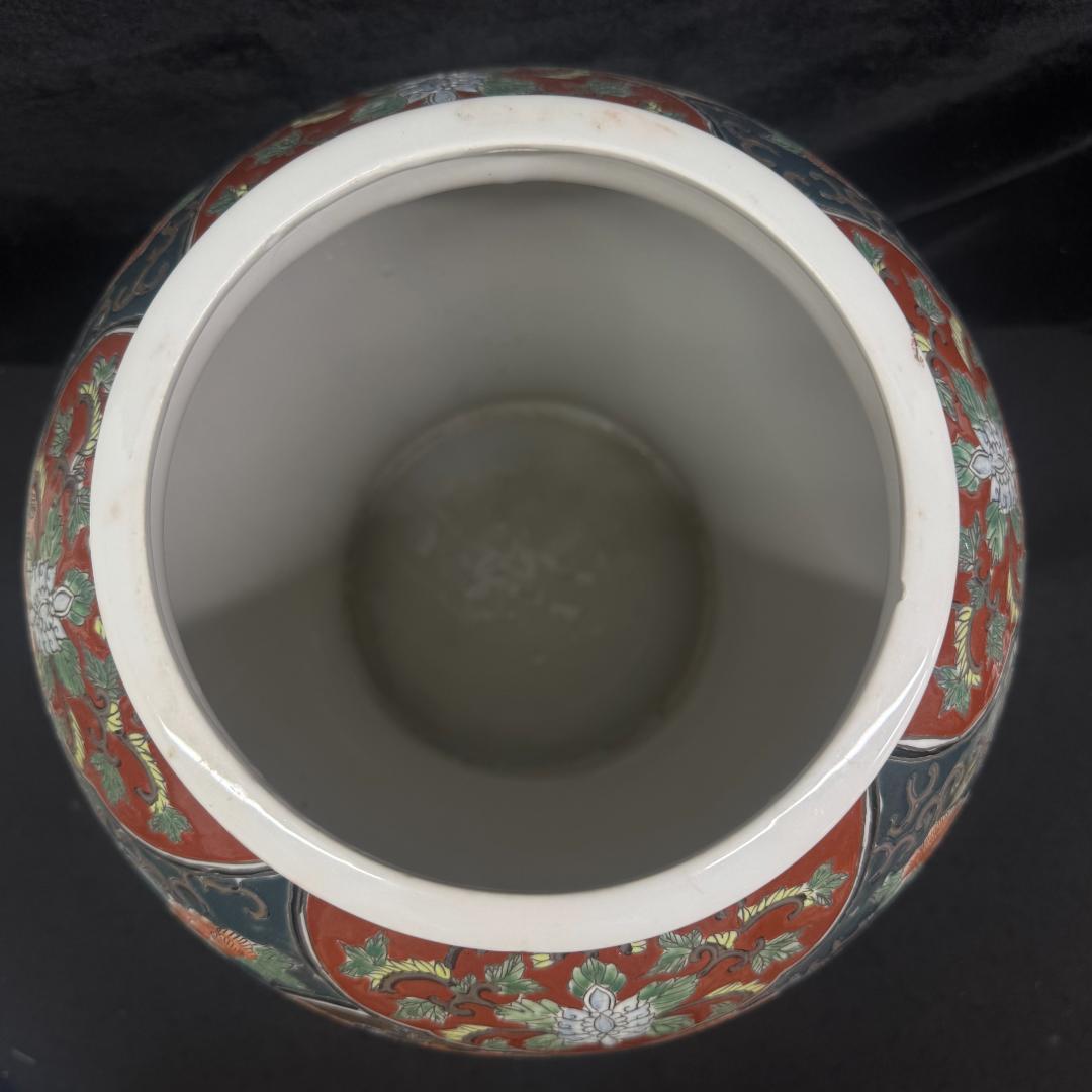 古伊万里　 赤絵 金襴手沈香壺　高さ51㎝