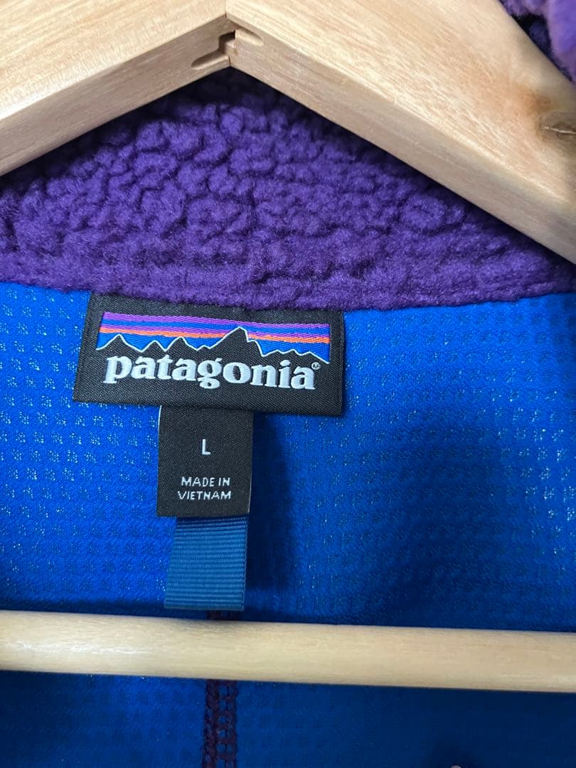 patagonia 紫色 ベスト Lサイズ　レトロX
