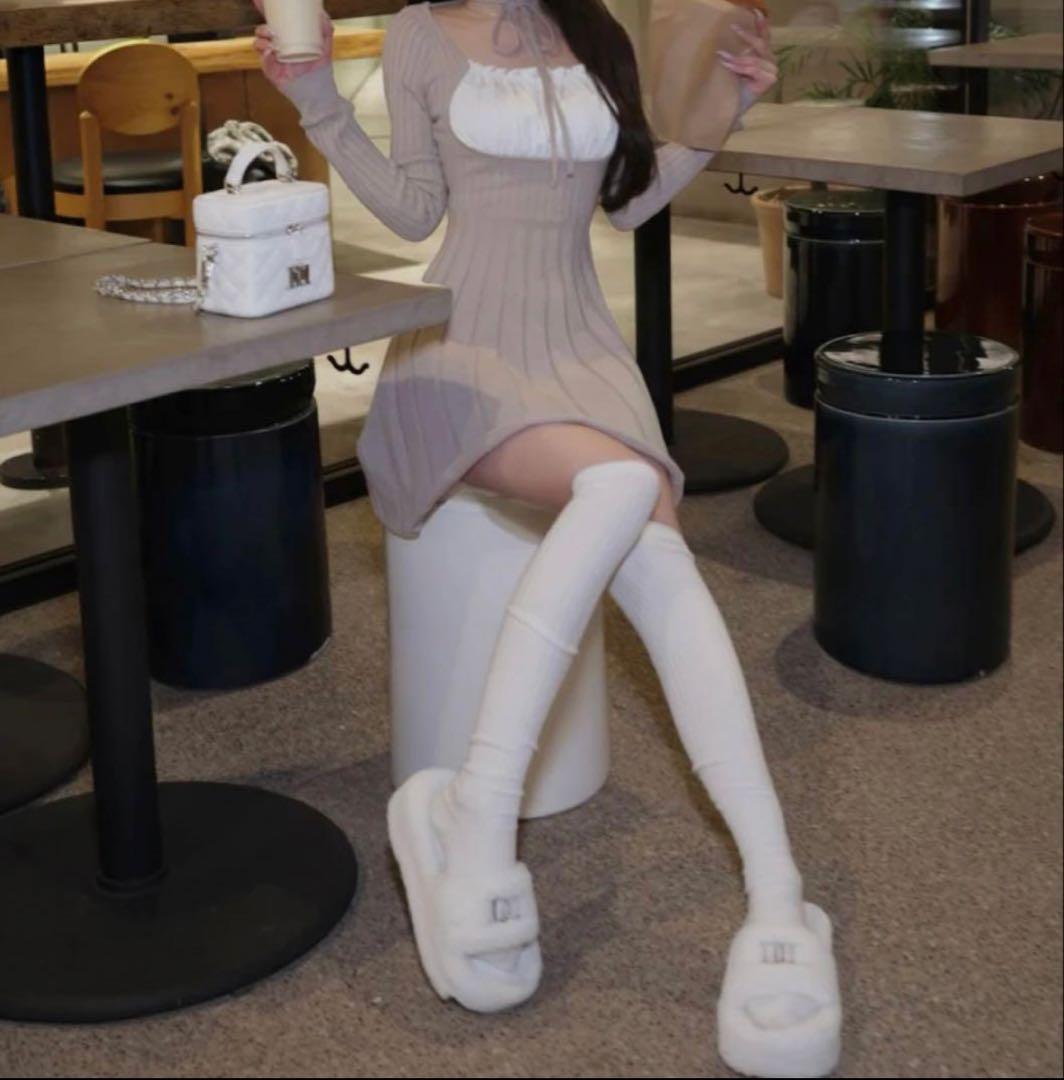 【 完売品】Darich ダーリッチ プラットフォームファーサンダル ホワイトL