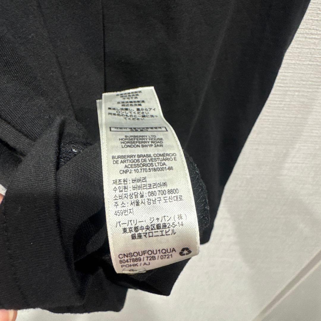BURBERRY ブラック Tシャツ 10Y 140 ロゴ　チェック　半袖