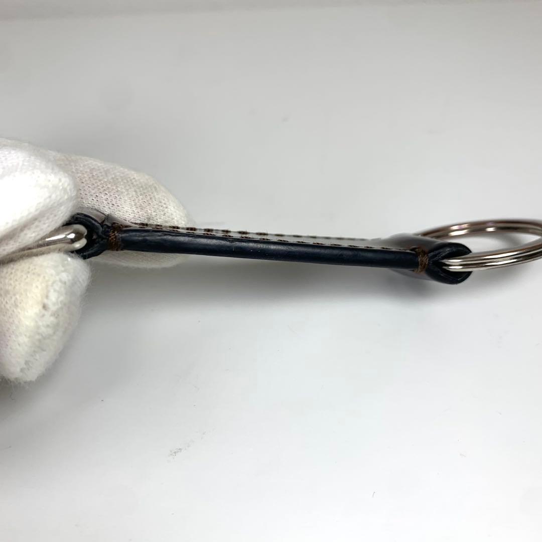 ☆美品☆BERLUTI ロゴ レザー キーホルダー アンティーク加工